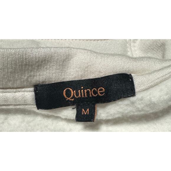 QUINCE Super Soft Fleece Crew in Off White Size Medium - Picture 4 of 5